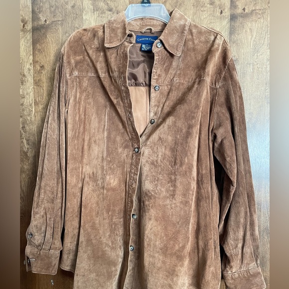 Charter Club sz M women’s suede shacket. - Picture 1 of 3